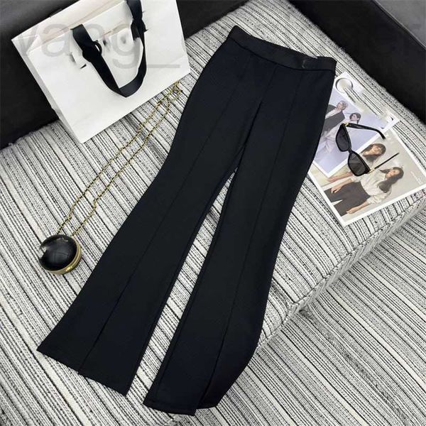 Женские штаны Capris Designer New South Oil Loe Split Black Elastic с вышитыми буквами для ранней весны 24 0AR9