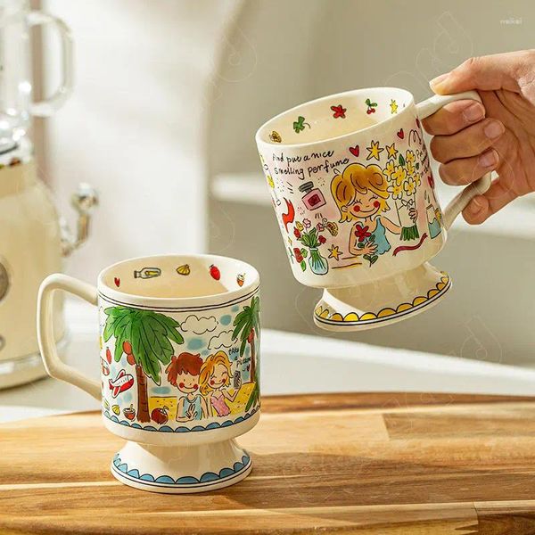 Tazze in stile moderno tazza di caffè ceramica Personalità Originalità tazze d'acqua carine e bellissime tazze da tè per la casa