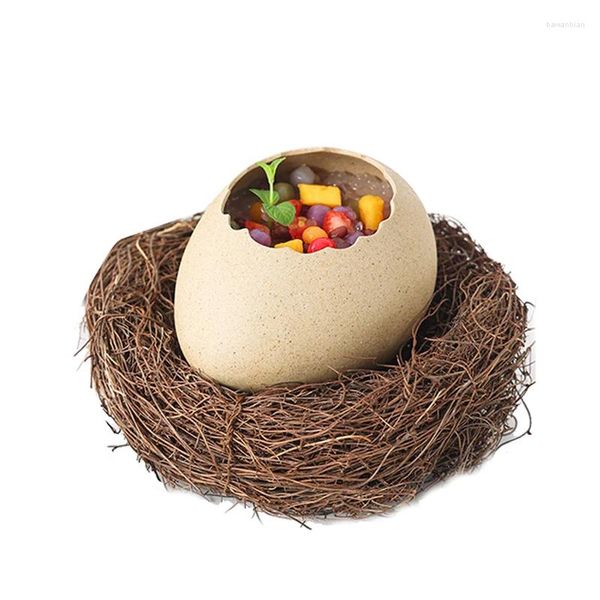 Schalen Vogel Nest Eggkeramic Schüssel kaltes Getränk Grill kreative Features künstlerische Küche Molekularrestaurant Geschirr