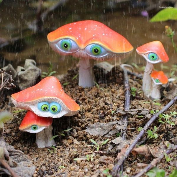 Decorazioni da giardino paesaggistica esterna ornamenti per sculture di funghi cortile prato bonsai pentole artigianali accessori decorazioni