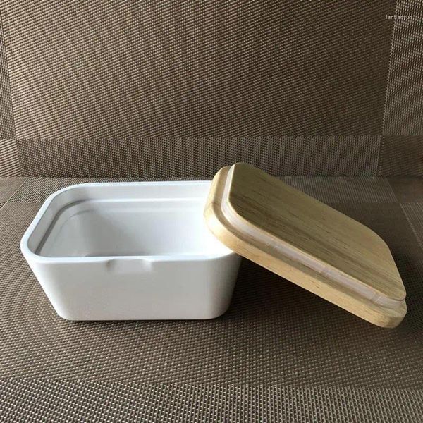 Пластины для масла коробка скандинавской контейнеры для хранения блюда для блюда хранители держатель сыра кухонные инструменты с деревянной крышкой уплотнение