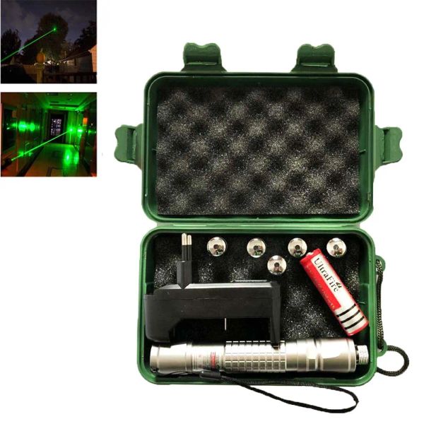 Pointers Green Laser Pointer Hight Hight10000 M 5MW Lazer Pen 5pcs Cap.