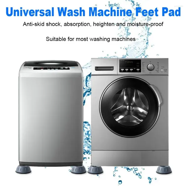 Banyo Paspasları 4pcs Anti-Sıdlı Damper Stand Anti Titreşim Anti Çamaşır Makinesi Ayakları Pedler Sessiz Kauçuk Buzdolabı Base Mobilya Desteği