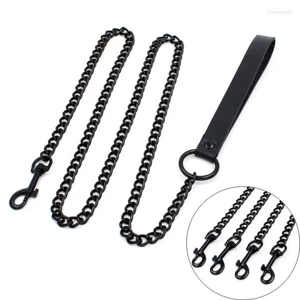 Choker Edelstahlkette Punk Goth Kragen Traktion Halskette Leder Bondage Party Schmuck Halsketten Anhänger