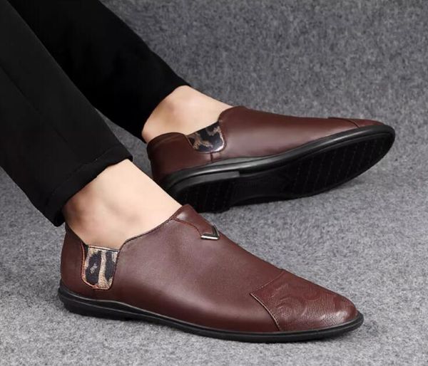 Kleideranzug Männer Fashion Business Slaser Leichtgewicht Britain Party Hochzeit Casual Schuhe Echte Oxfords Wohnungen formell offi