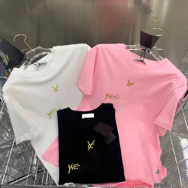 Camas de camisetas de camisetas de grandes dimensões momens camaradas camisetas camisetas de luxo camisetas de letra de ouro de luxo camisetas gráficas camiseta curta camiseta preta branca rosa de tamanho grande