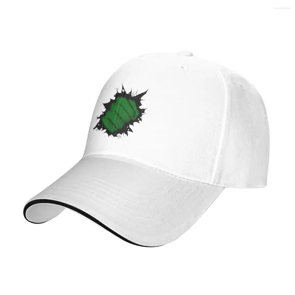 Ball Caps Green Fist Smash Baseball Cap Summer Art Print KPOP Trucker Hat Cappello di alta qualità Snapback di design elegante unisex