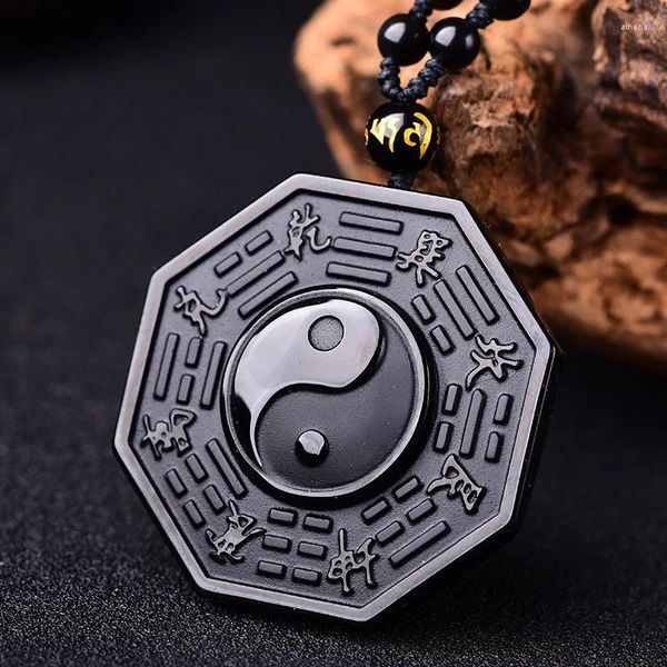 Colares pendentes criativos e elegantes de estilo chinês Bagua tai chi colar personalidade masculina tendência amuleta taoist acessórios de jóias