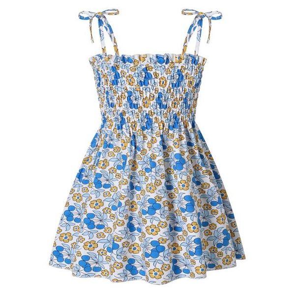 Летнее детское платье ками детское хлопковое пляжное платье для девушек девушки цветочная юбка