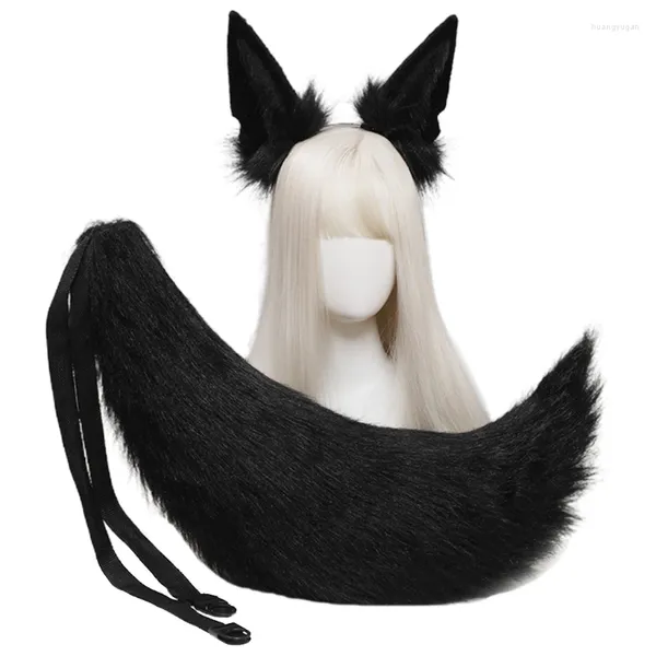 Supplimentos de festa Lobo de animal orelhas de cabeça para a cabeça para mulheres Cosplay Halloween Hair Hair Prop