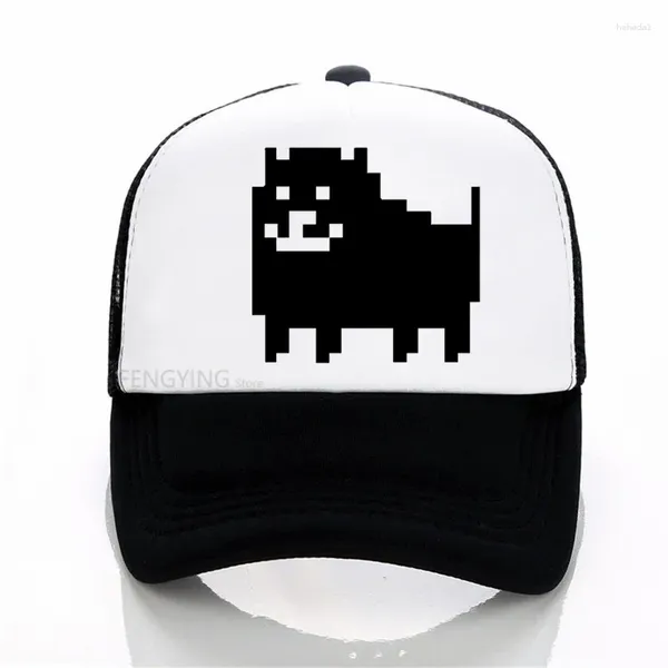 Caps de bola Men tira os chapéus de beisebol Undertale sem verão Mesh Sun Dog Blue Skull Skull Adult Ajusta Chapéu pico