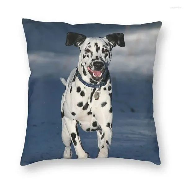 Pillow Luxury fofo Dalmácia Tampa de cachorro Casa Casa Decorativa Padrão de animal 40x40cm Caso de travesseiros para sala de estar