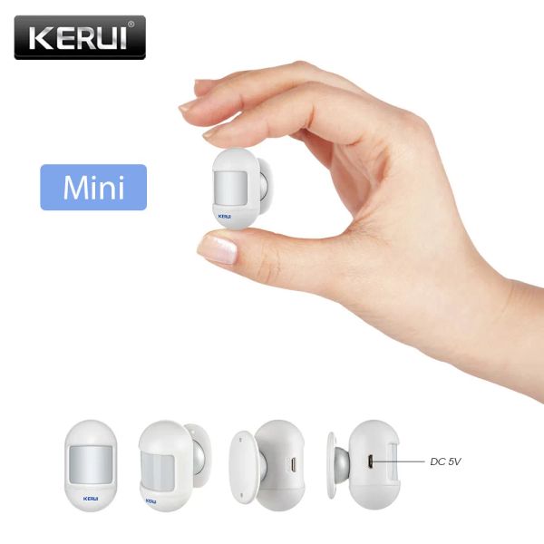 Telecamere Kerui P831 Mini angolo mobile mobile mobile Ladro ladro PIR Rilevatore di movimento a infrarossi Compatibile con il sistema di allarme Kerui