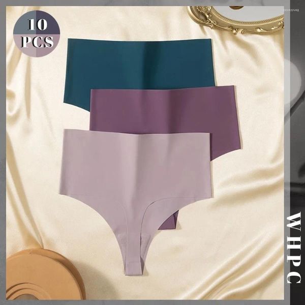 Frauen Höschen 10pcs sexy mit 10 Teilen Großhandel mit hoher Tanga-Set bequemer weiblicher Unterwäsche Lose Einheiten Elastizität