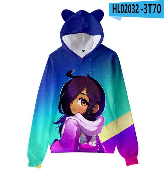 Aphmau Merch Kids Hoodie для мальчиков девочки Harajuku Слита -магазина Hip Hop Kawaii Cat Уш