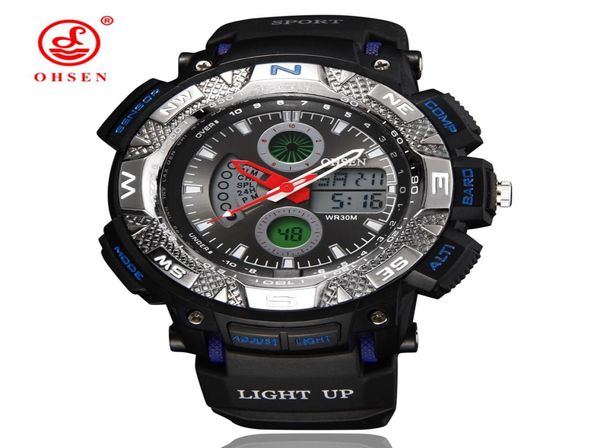 Orologio di moda ohsen uomini impermeabili a led sport orologi per orologi digitali in quarzo maschile Relogio Masculino9710108