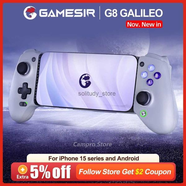 Oyun Denetleyicileri Joysticks Gamesir G8 Gamaleo Tip C Gamepad Telefon Denetleyicisi Salon efekt çubuğu ile uzaktan oynatma için uygun Q240407