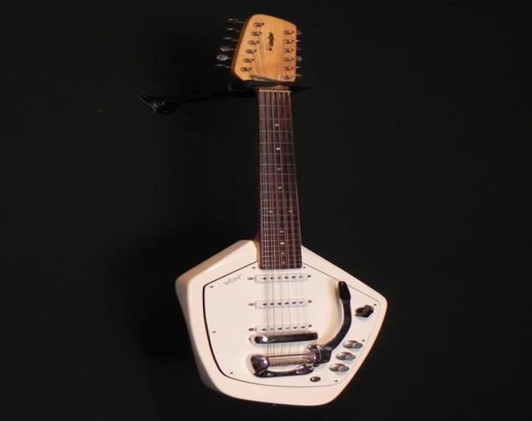 Seltene 60er 12 Saiten Teardrop Phantom XII -Form weißer Elektrogitarre 3 Single Spulen -Pickups Vintage Tuner White Pickguard3653673