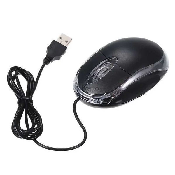 Ratos USB mouse óptico Mini com fio 1000 dpi LED 2 botões de computadores de computadores de computadores de computadores Universal Home H240407