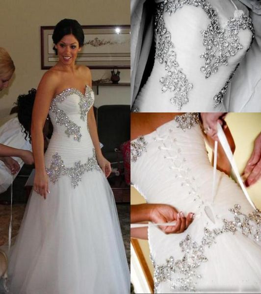 Скромное хрустальное свадебное платье винтажное платье с элин -любимыми хрустальками