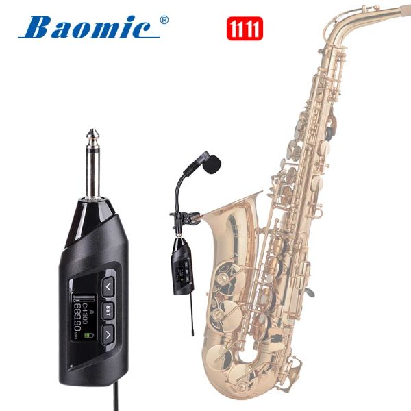 Microfoni Baomic TR15 Strumento musicale sassofono dedicato Microfono wireless Reverb 6 Regolazione EQ Regolamento di equilibrio EQ