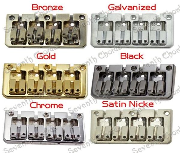 Ein Set Double Bullet Sattdle 4 String Bass Bridge für E -Gitarren -Bass -Ersatzteile20962791371236