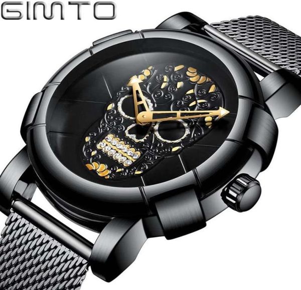 Уникальные пиратские скелетные скелеты Quartz Men Watchings Tuxury Waterprong Brand Clock Relogio Masculino.