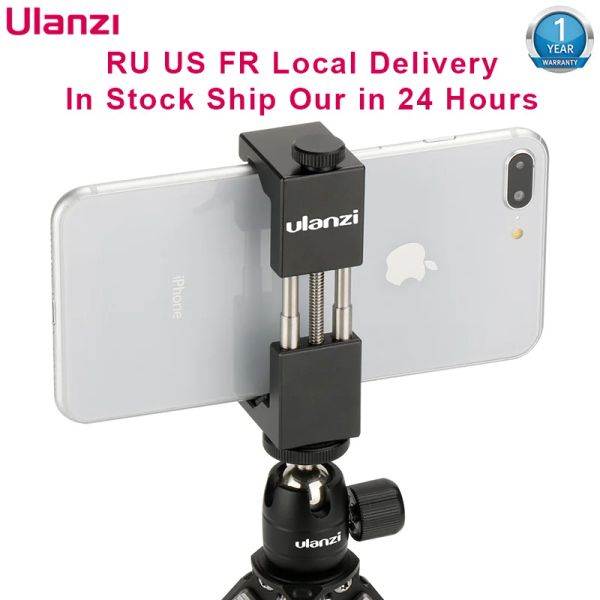 Anéis ULANZI ST2S UNIVERSAL VLOG VLOG Smartphone Tripé Mount Aluminium Metal Phone Tripater Stand Stand para iPhone 11 Pro Max