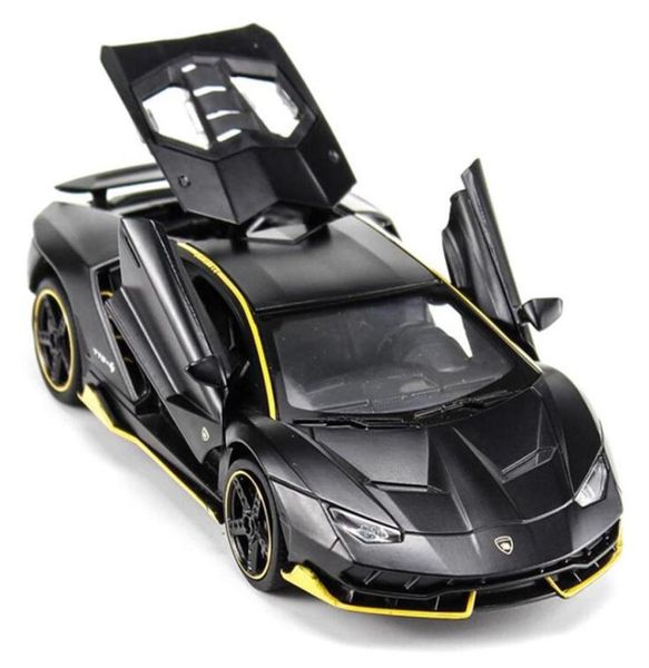 Novo 132 Alloy Super Sports Car Model Toy Die Cast Pull Back Sound Toys Veículo para crianças Presente236T6663327