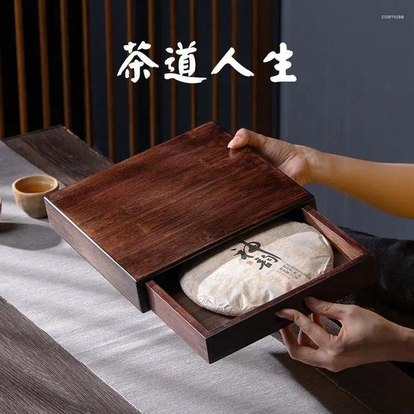 Set di tè per le set di tè Packaging per cassette per la torta Accessori per set di vassoio aperto Bamboo