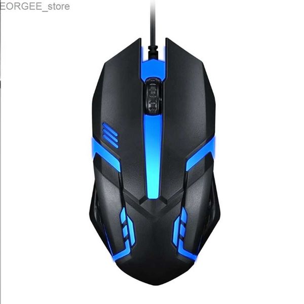 Camundongos 120cm USB 5500DPI 2-Button LED MOUSE ERGONOMICAMENTE Acessório comercial de mouse para jogos Y240407