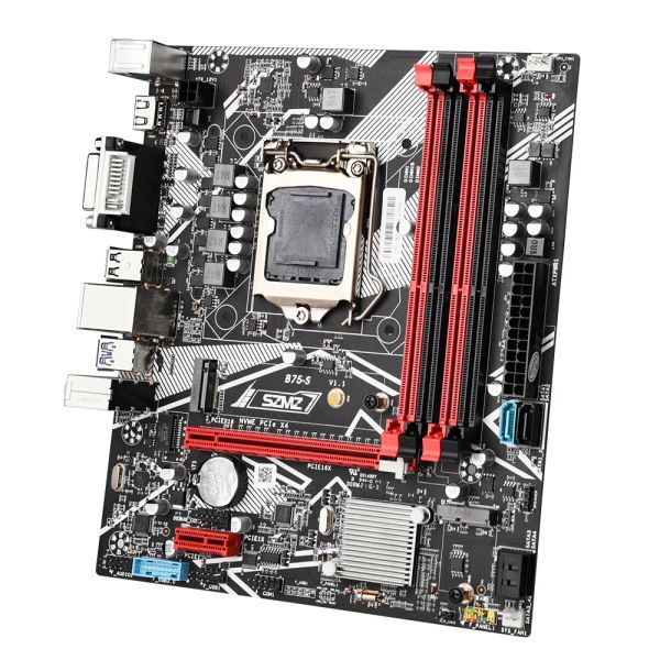 Placas -mãe SZMZ B75S LGA 1155 Conjunto de placa -mãe Intel NVME M.2 Suporte SSD 4*DDR3 PC Memória dos canais duplos USB3.0 SATA3.0 Interface