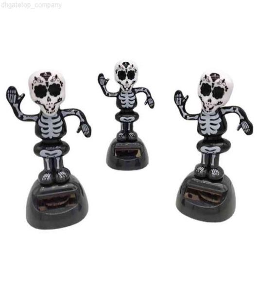 Lustige Skelettauto -Armaturenbrettdekoration Office Cab Accessoires Innerndekoration Halloween Dancing Figur Toy9659693