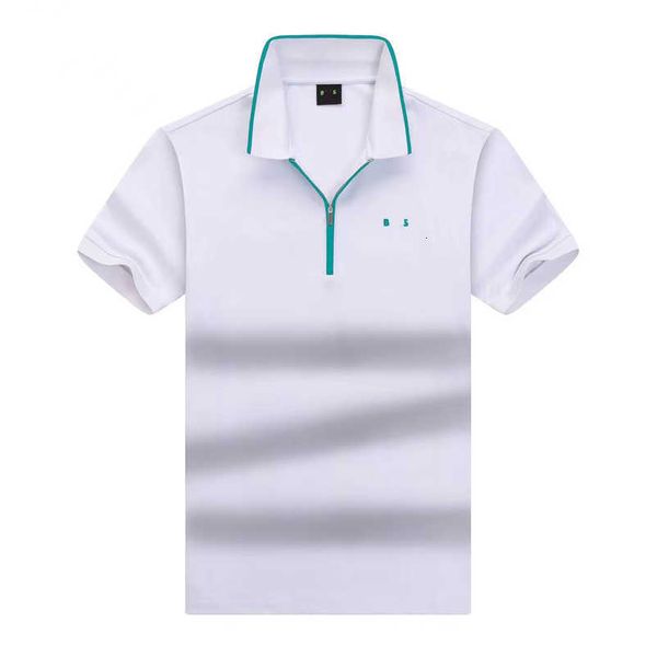 Bosses Polo Shirt Herren Polos T-Shirts Designer Casual Business Golf T-Shirt Pure Cotton Short Sleeves T-Shirt USA High Street Modemarke Sommer Top Clothing 0TF5