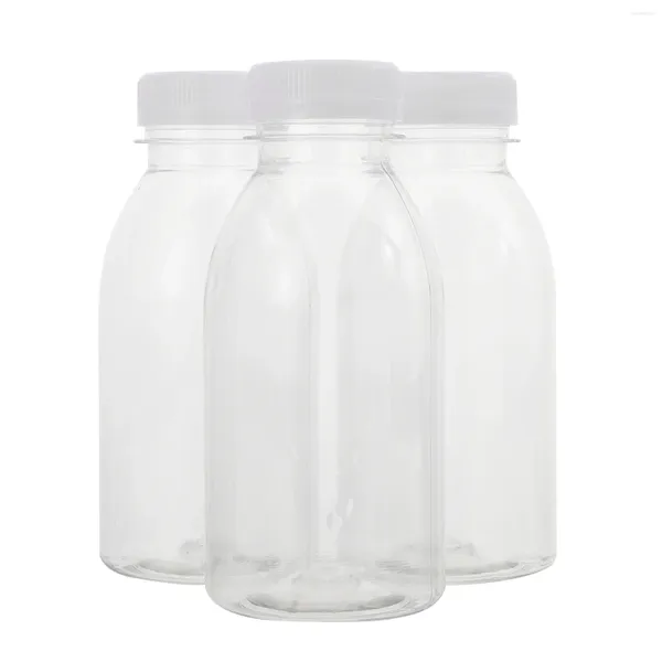 Garrafas de água 10pcs 300ml recipientes reutilizáveis transparentes com tampas de tampas vazias para e