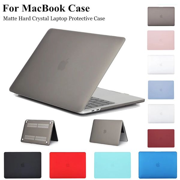 Casos 2020 Caso de laptop para MacBook Air 13 Caso A2179 A2337 Touch ID Pro 13 M1 Caso de silicone A2289 A2159 A2338 PRO 16 A2141 2019 Cover