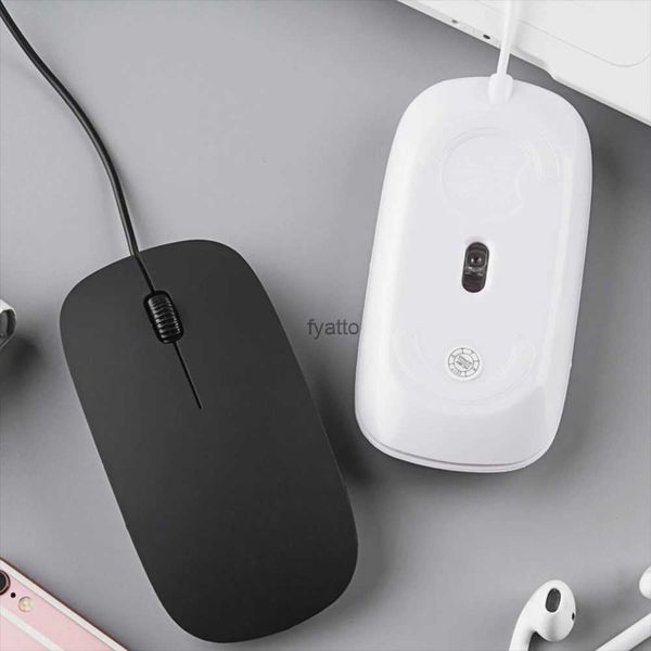 Ratos que vendem o mouse de arame neutro a quente de 2,4 GHz com cabos USB Ultra-fino projetado ergonomicamente adequado para laptop para PC Escritório de Computador de Negócios 1.2M H240407