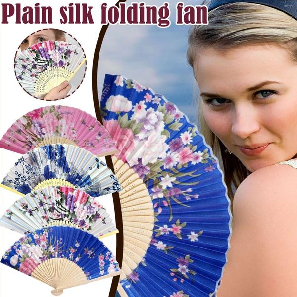 Dekorative Figuren Handfalle Fan Cartoon Bambus Holzblume japanische chinesische Stil künstlicher pai Weddding Girl Man Tanz Dekoration Zuhause