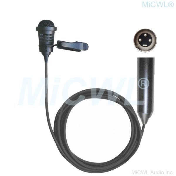 Microfones micwl lapeel microfone clipon xlr lavalier potência 48V Phantom 3pin Mic 5m Wire for DJ Mixer Tascam Zoom