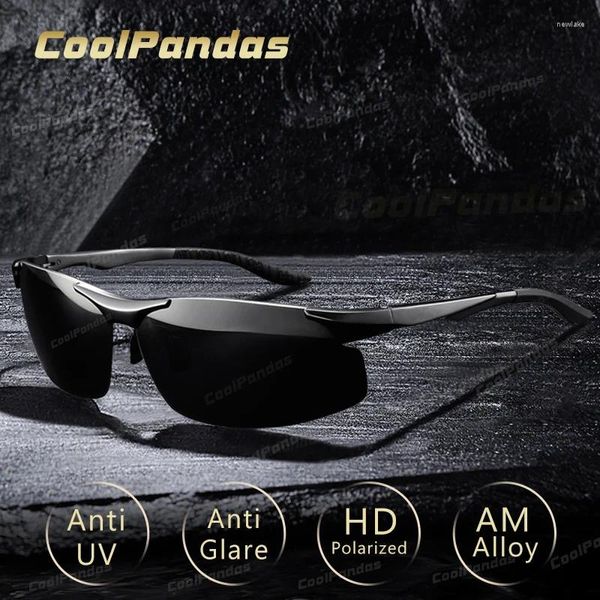 Sonnenbrille Aluminium HD polarisierte pochromische Männer Fahren Sonnenbrillen Männlich Outdoor Sport Eimer