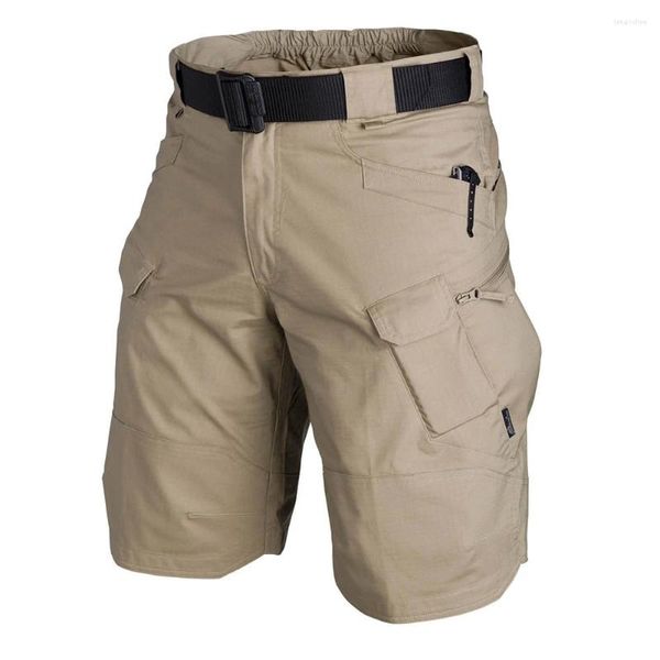 Shorts masculinos homens urbanos militares de carga externa rápida seca de bolso multi -bolso