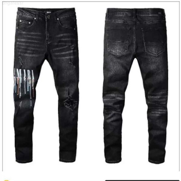 Motocicletta alla moda ksubi am designer maschile jeans elastici in difficoltà in difficoltà strappata motociclettiera slim cottycle seni religione pantaloni marchio stack jeansr5m8