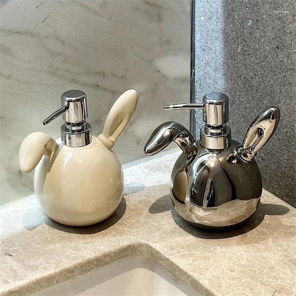 Dispensatore di sapone liquido Whyou Creative Ceramic Dispenser Wish Shampoo Emulsion Bottle Accessori per bagno in lattice Set regalo