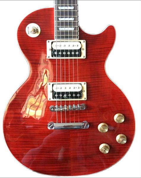 1959 Sınırlı Üretim 1200 Guns Slash İmza Elektro Gitar Rosso aka Corsa Racing Red Flame Maple Top Çin Seymour Duncan PI1451889