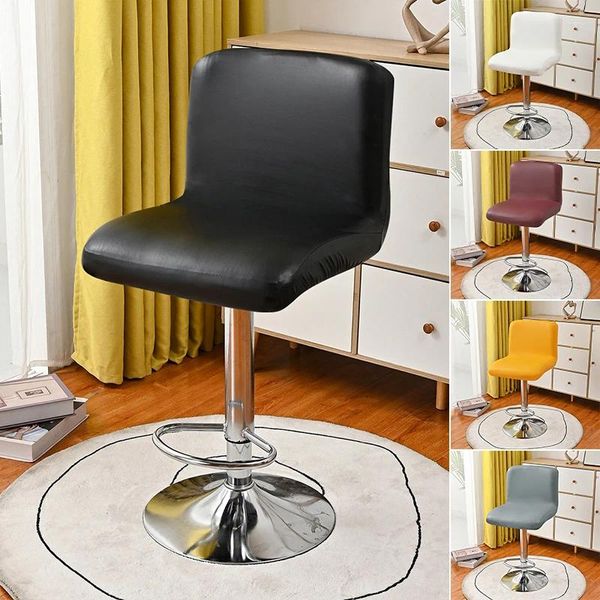 Крышка стулья кожа высокий стул короткий эластичный чехол для кухни Home El Водонепроницаемый PU