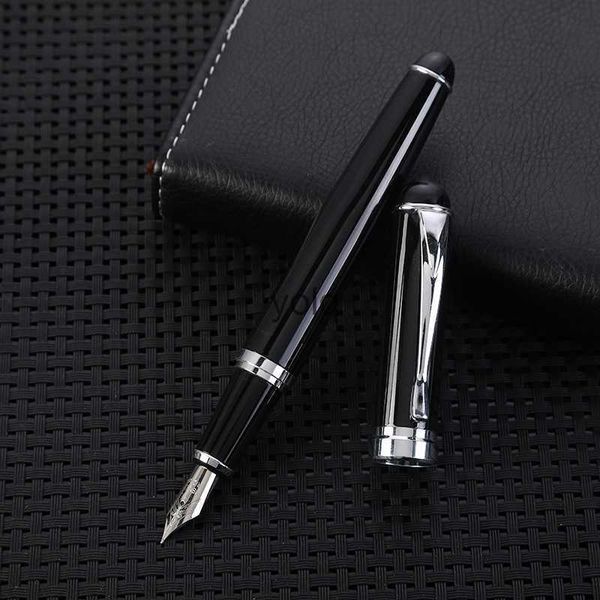 Fountain Pens New Black Business Metal Pen Laser Signature Student Practice Office Stationery H240423