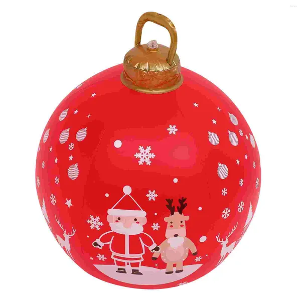 Flores decorativas Tamanho do Natal Bola inflável Decorações grandes ao ar livre Ornamento portátil PVC Holiday Inflatables idosos Decore