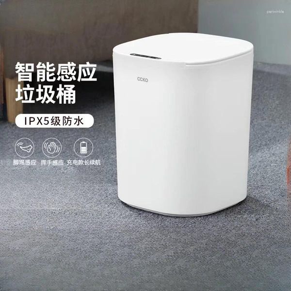 Cestino per la cucina Cestino intelligente Can Livello di appassionato di plastica Trosso-Border Sostituzione automatica del bagno quadrato