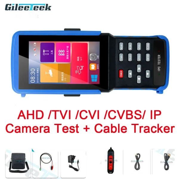 Exibir IPC9310S H.265 4K IP CCTV Tester Monitor AHD CVI TVI Analog CVBS Testador de câmera com rastreador de cabo/ Wifi/ Rapid Onvif/ 12v3a Poe