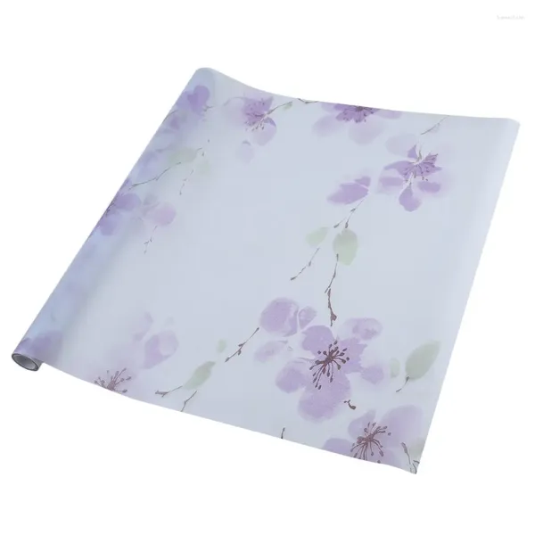 Adesivi per finestre pellicola di fiori viola Adesivo in vetro adesivo impermeabile 45x200 cm OPACO OPACO OPACHE Privacy
